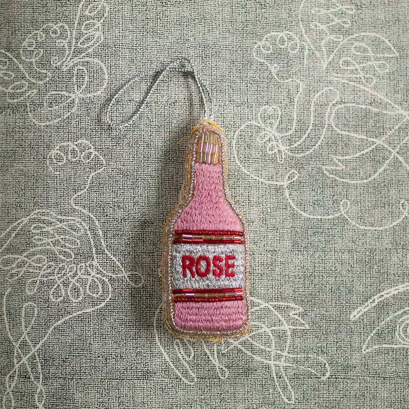 Skippy Cotton Rose Bottle Ornament
