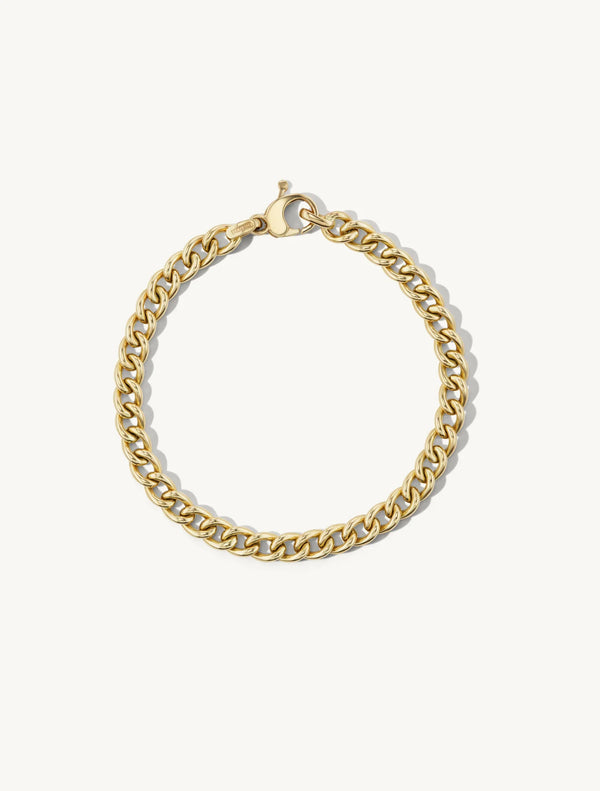 Sophie Ratner Elongated Cuban Chain Bracelet 7"