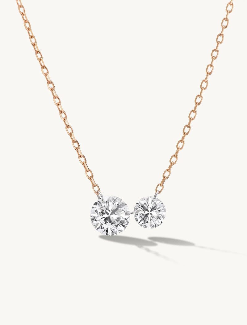 Sophie Ratner Pierced Diamond Twin Necklace