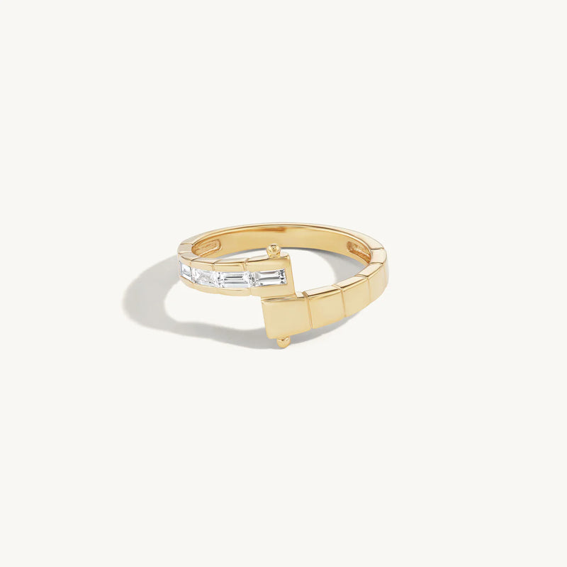 Sophie Ratner Stacked Wrapping Diamond Ring Size