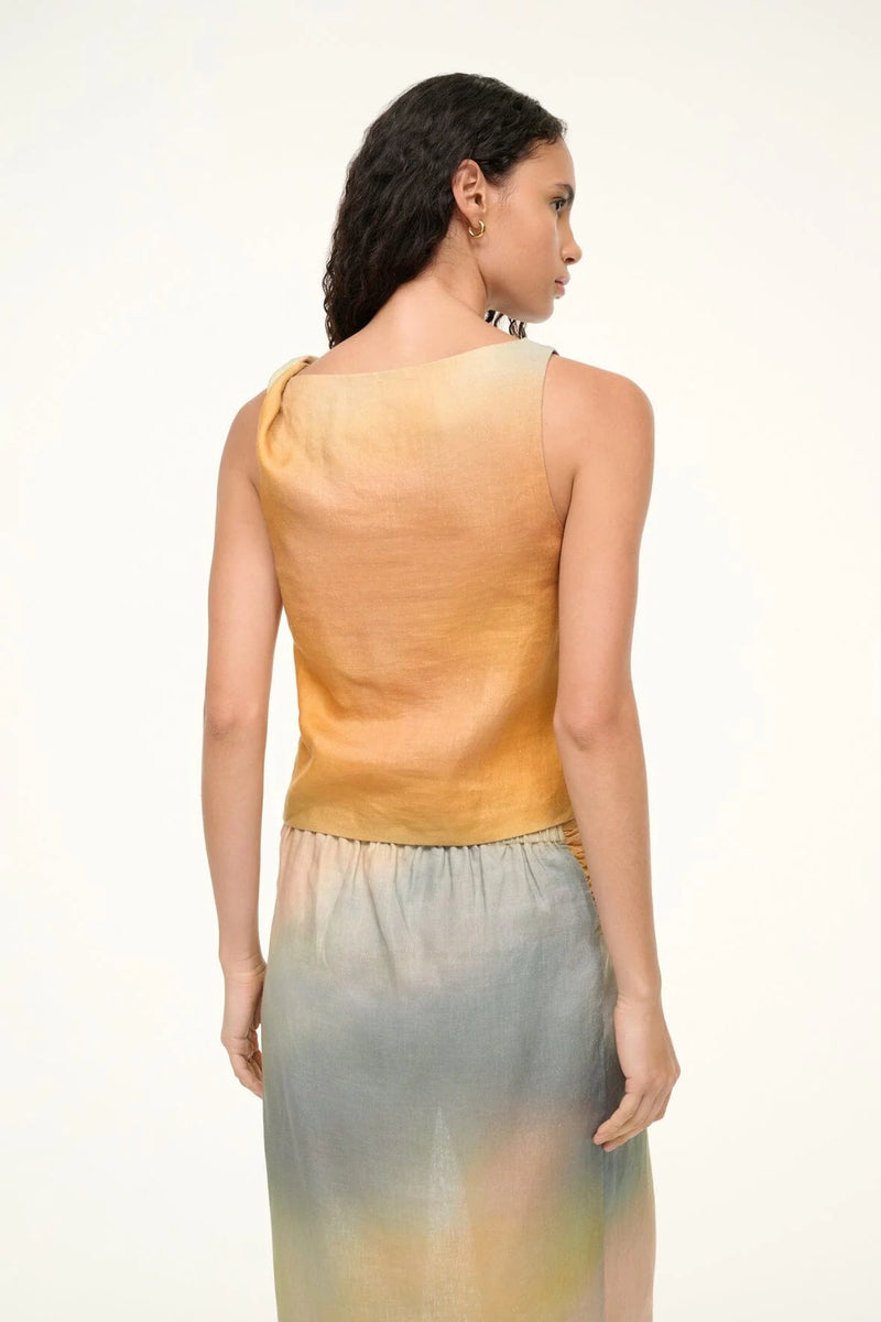Staud Boa Linen Top Pastel Clouds