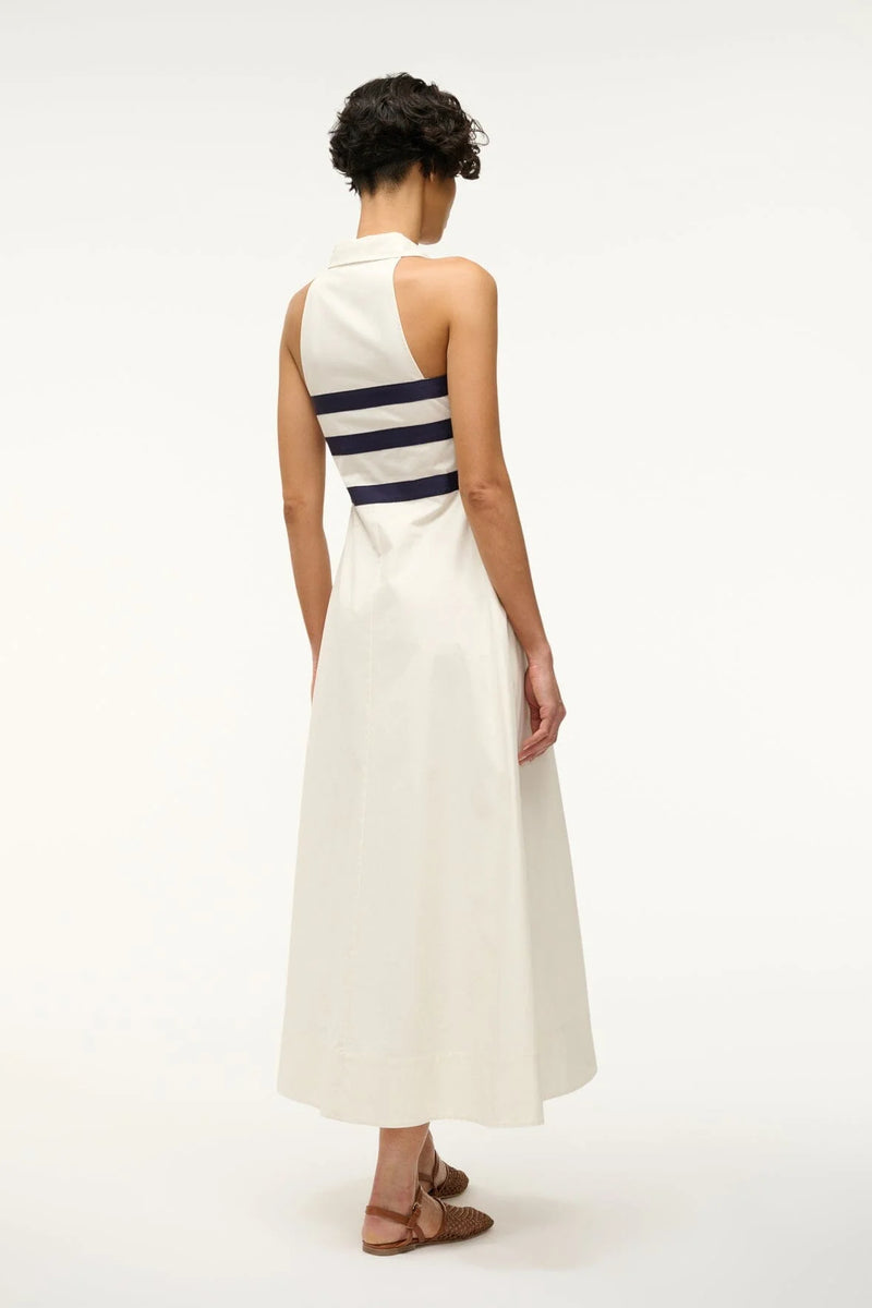 Staud Captain Dress Ivory/Navy