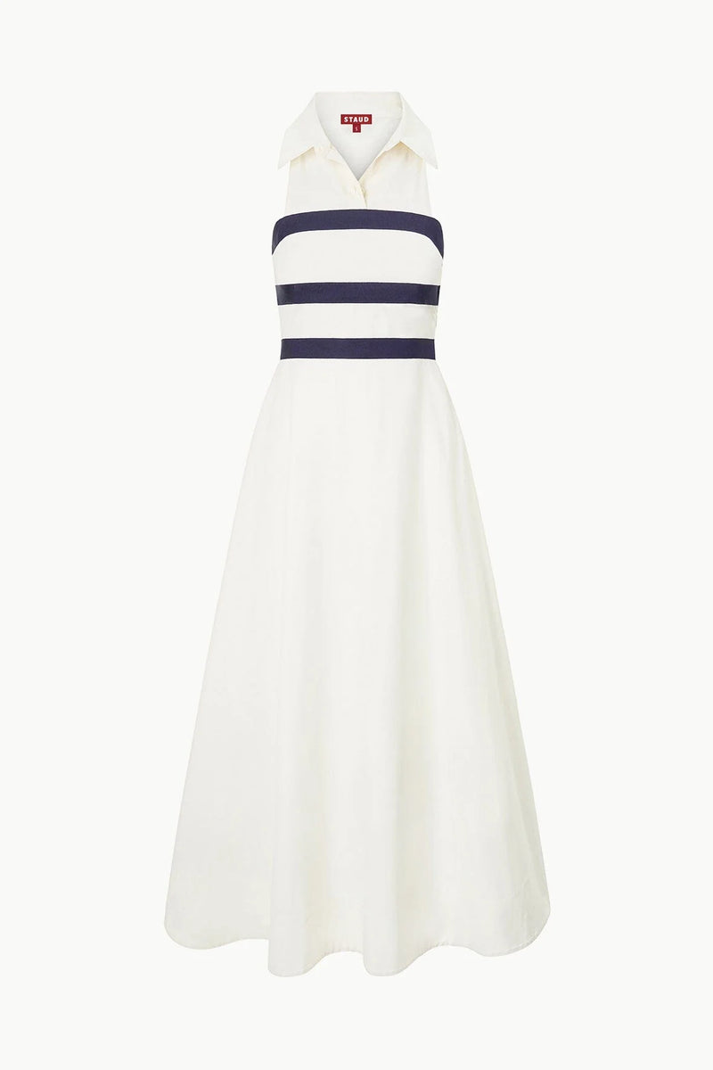 Staud Captain Dress Ivory/Navy