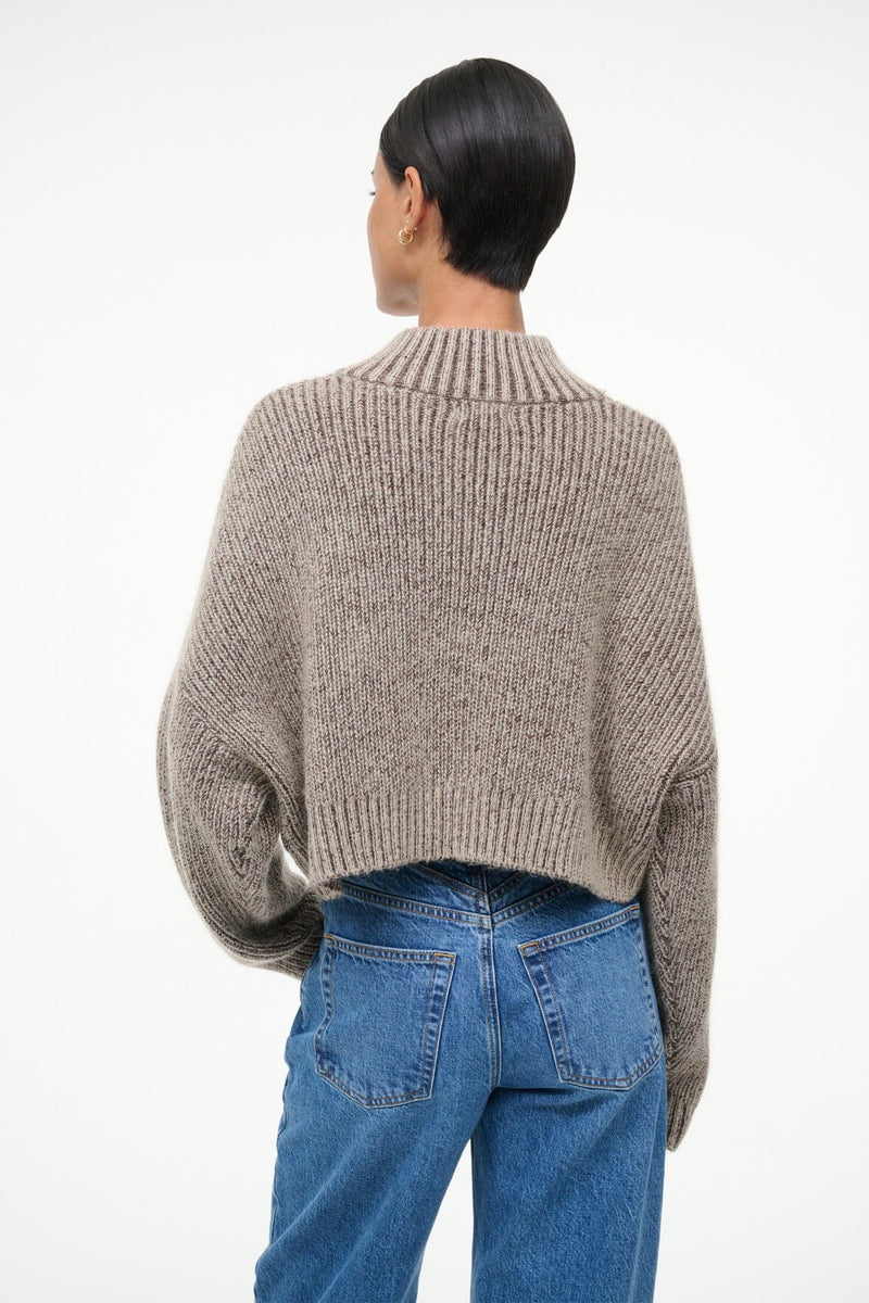 Staud Cropped Hampton Sweater Bisque