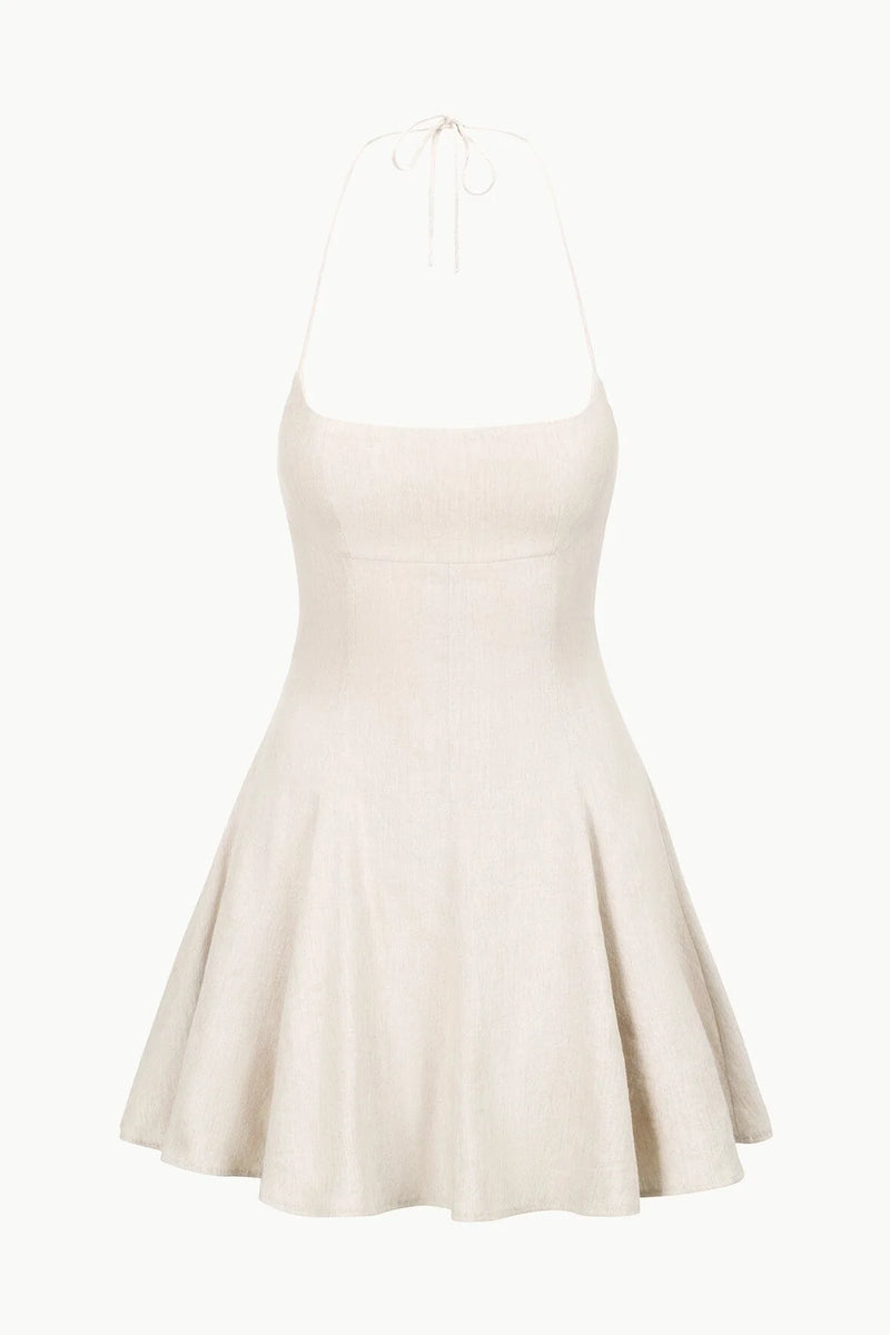 Staud Leone Linen Dress Natural