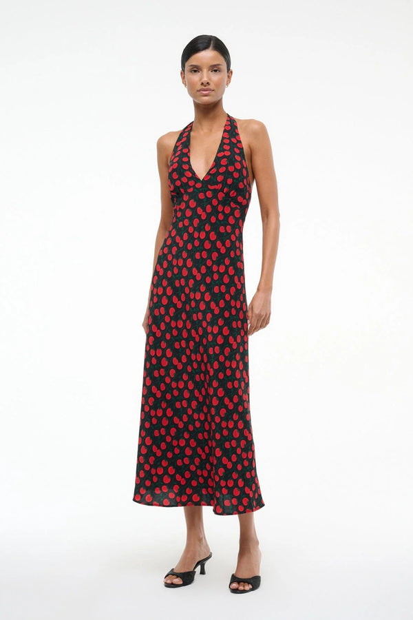 Staud Lucca Dress On The Vine Black