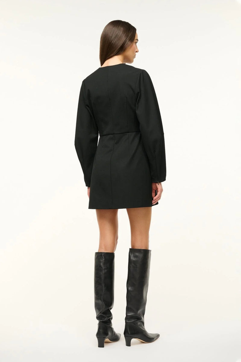 Staud Mini Katja Dress Black