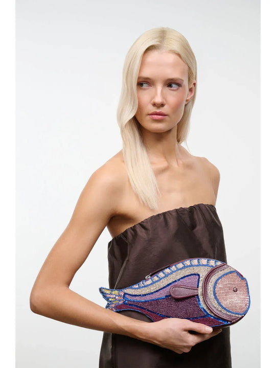 Staud Pesce Clutch Ultraviolet