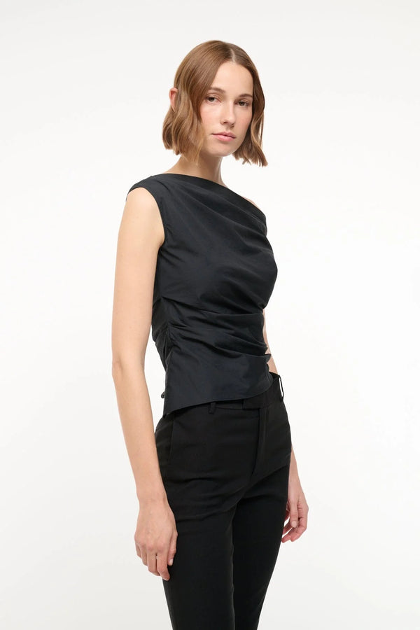 Staud Phare Silk Top Black