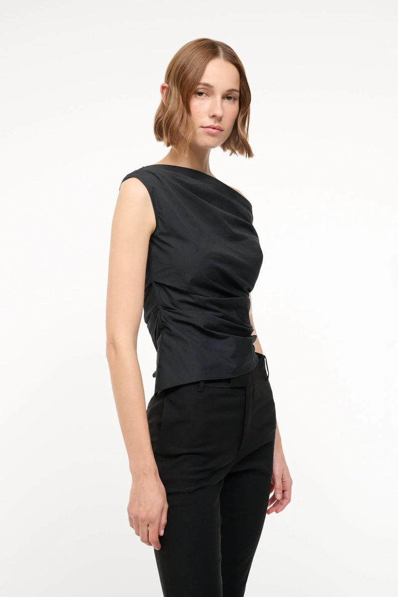 Staud Phare Silk Top Black