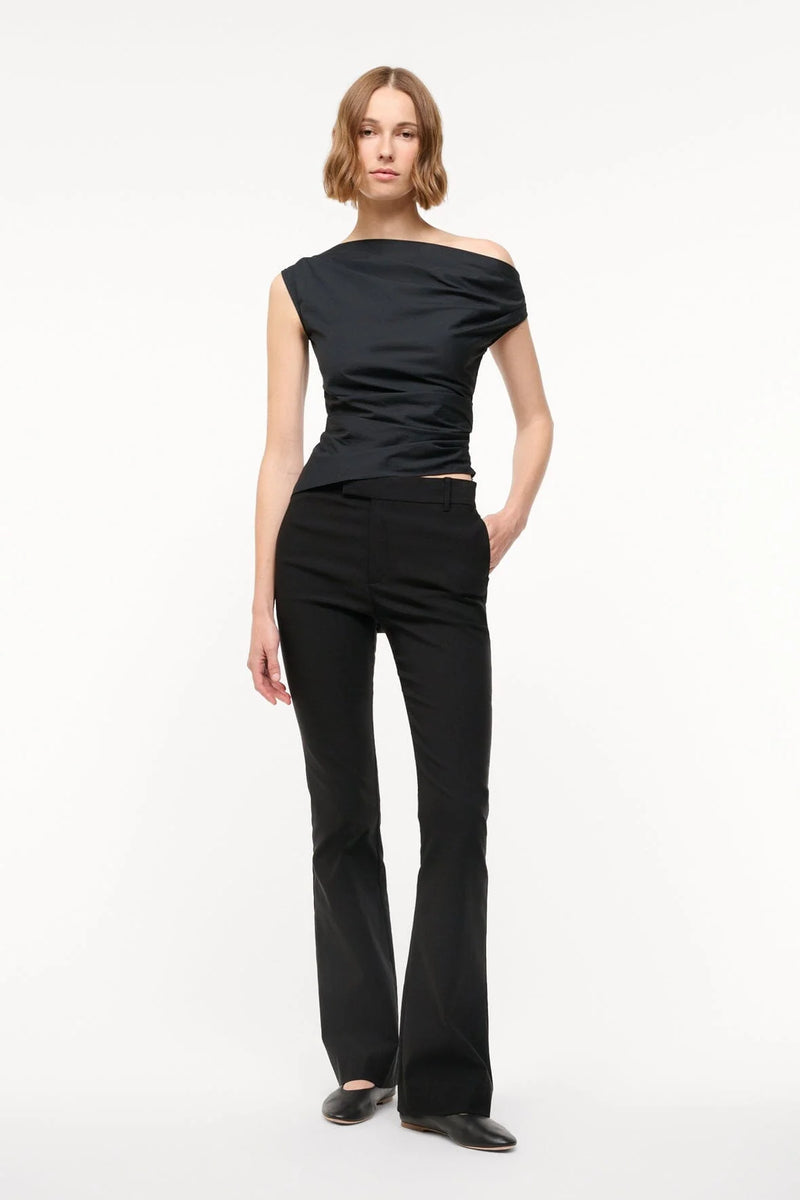 Staud Phare Silk Top Black