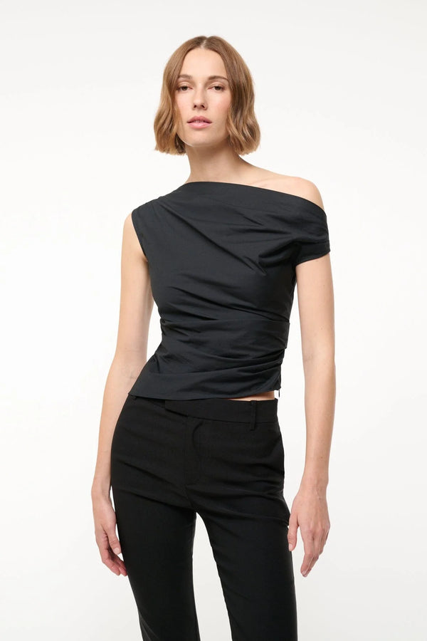 Staud Phare Silk Top Black