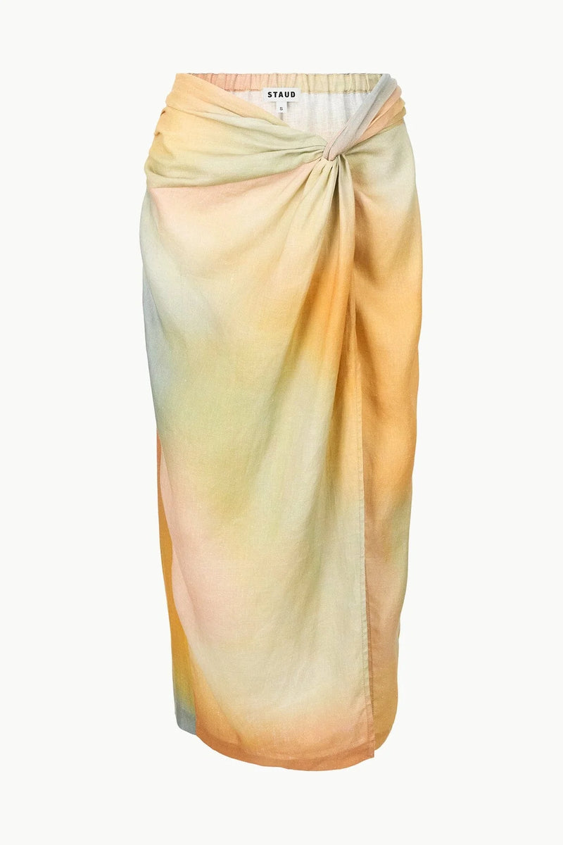 Staud Porto Linen Skirt Pastel Clouds
