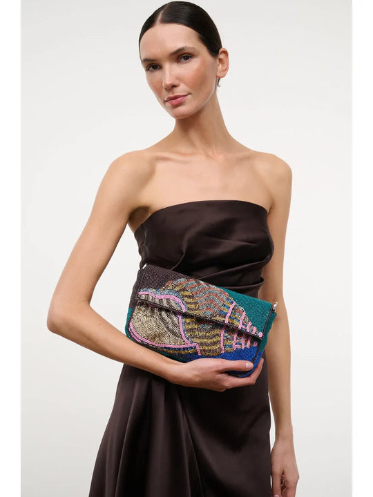 Staud Timmy Convertible Shoulder Bag Conch Shell