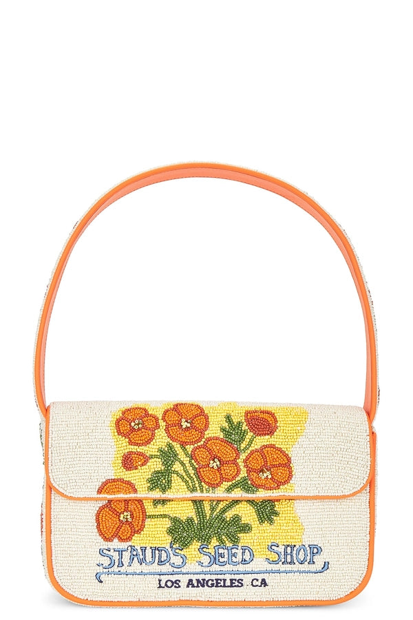 Staud Tommy Beaded Bag California Poppy
