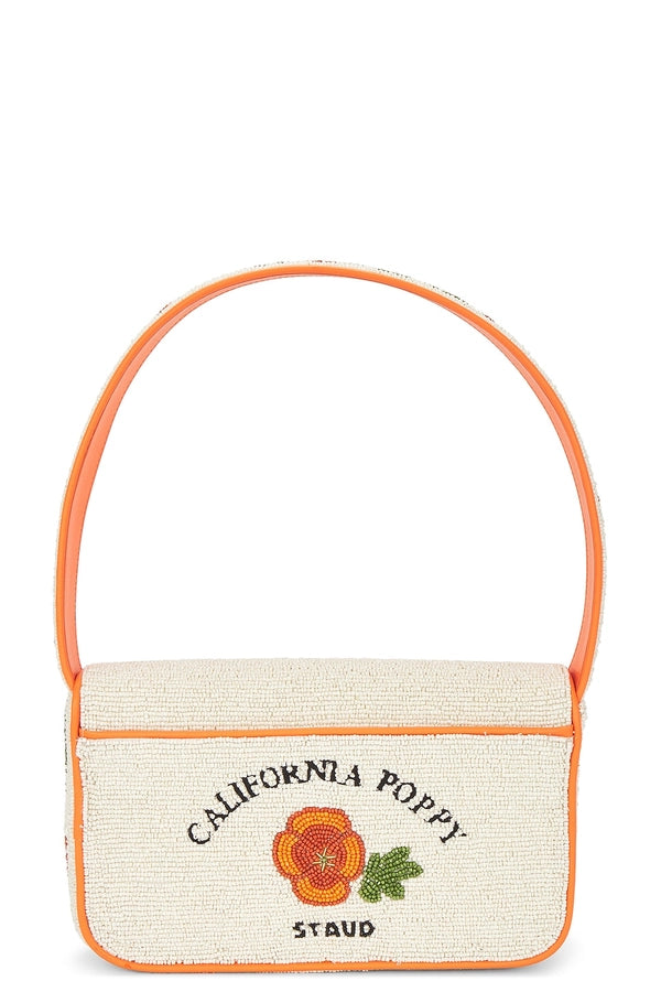 Staud Tommy Beaded Bag California Poppy
