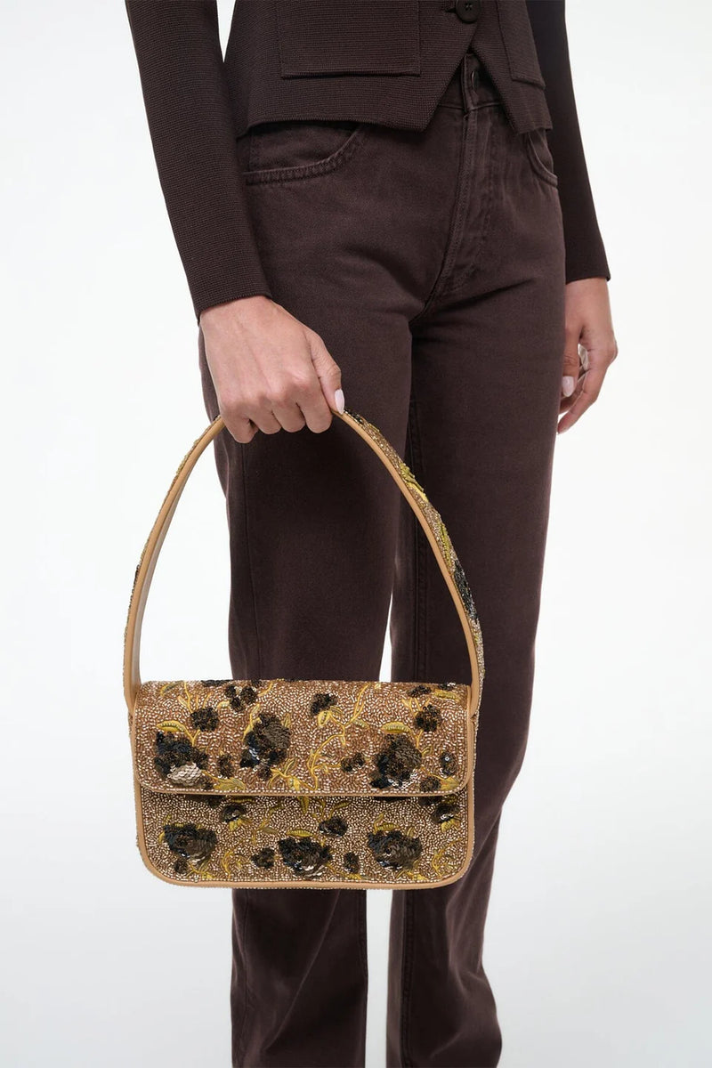 Staud Tommy Beaded Bag Vintage Floral