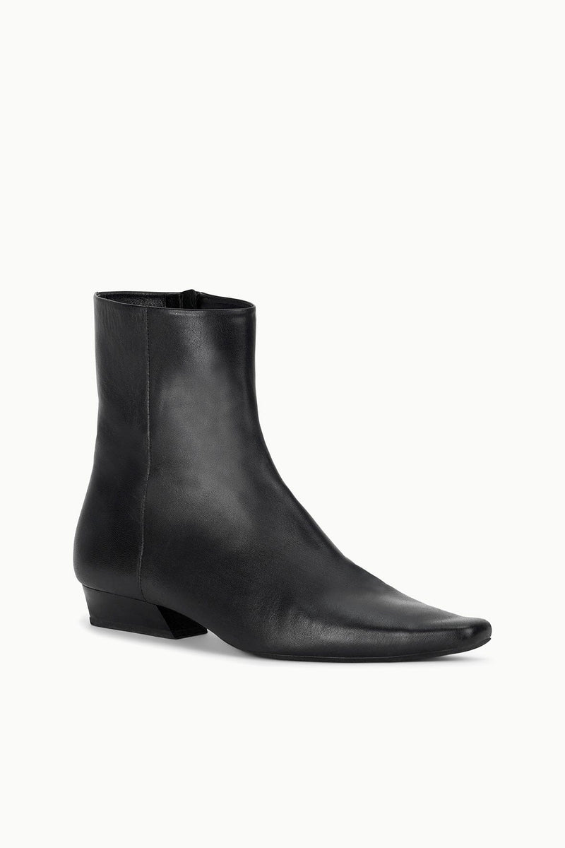 Staud Wally Flat Ankle Boot Black
