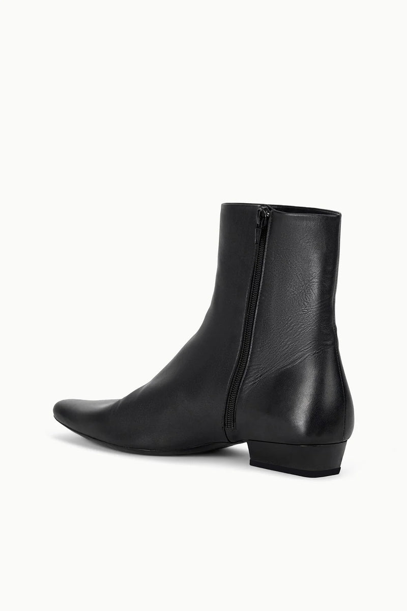 Staud Wally Flat Ankle Boot Black