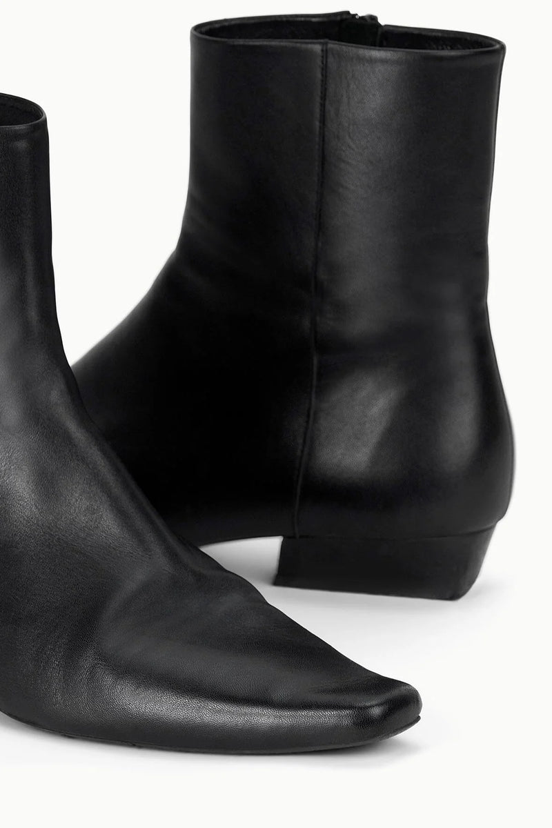 Staud Wally Flat Ankle Boot Black