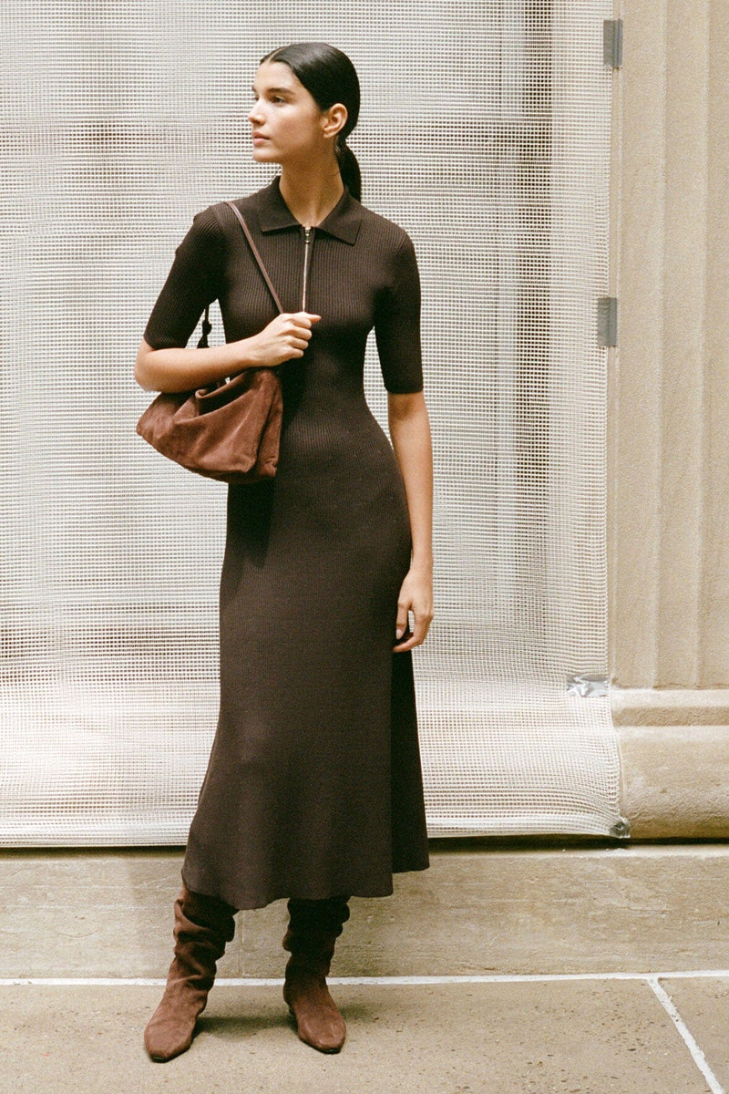 Staud Vivi Shoulder Bag Mahogany