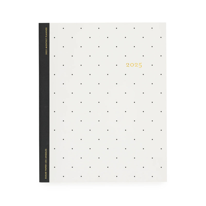 Sugar Paper 2024-2025 Black Swiss Dot Academic Monthly Planner