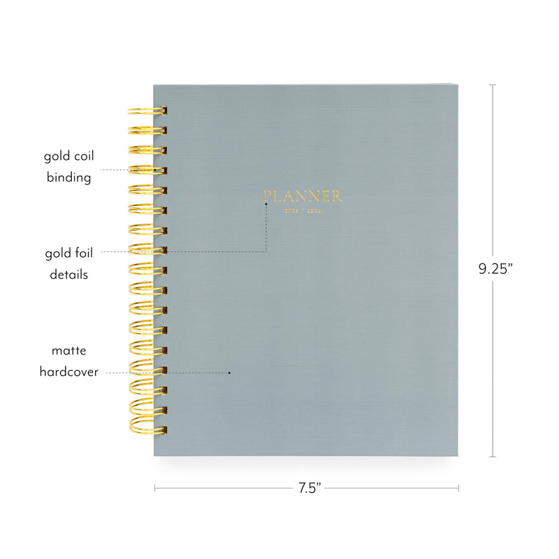 Sugar Paper 2025-2026 Dusty Blue SpiralAcademic Planner