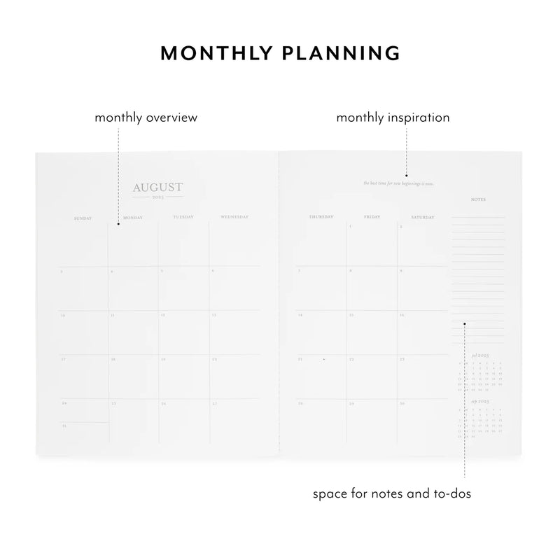 Sugar Paper 2025-2026 Rose Stripe AcademicMonthly Planner