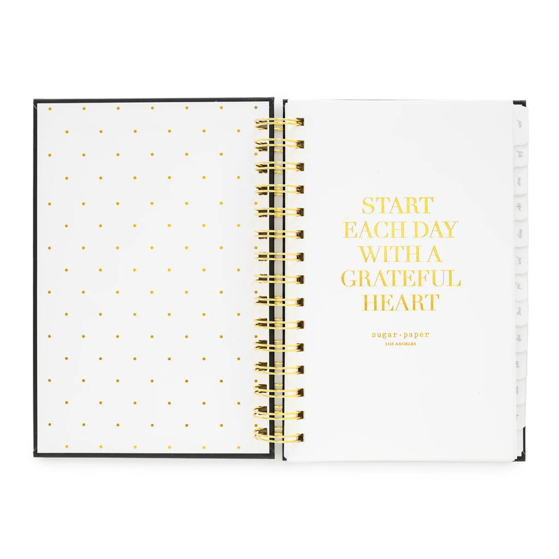 Sugar Paper 2025 Black Small Spiral Planner