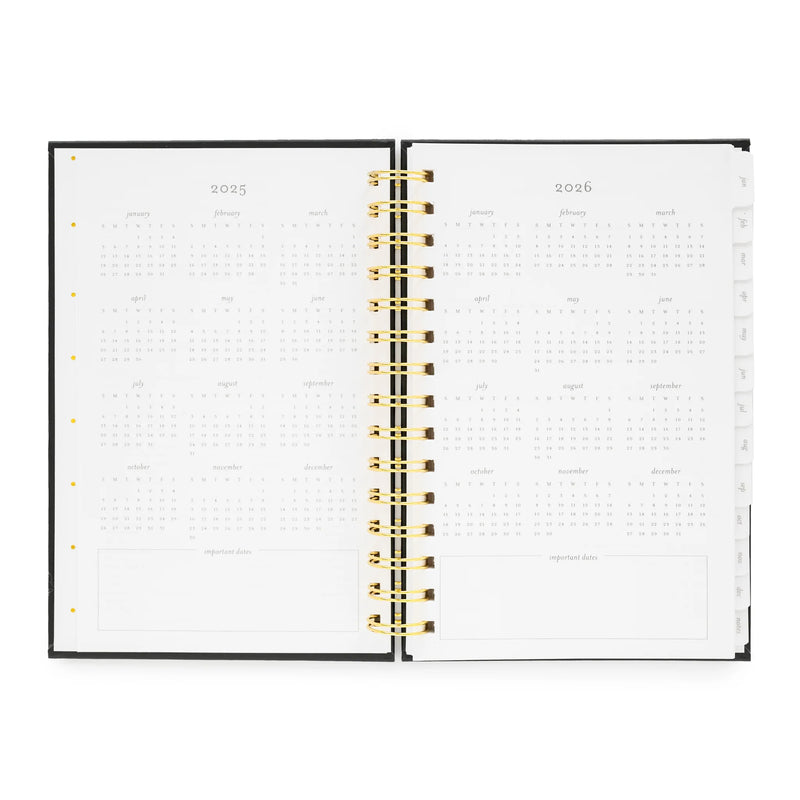 Sugar Paper 2025 Black Small Spiral Planner