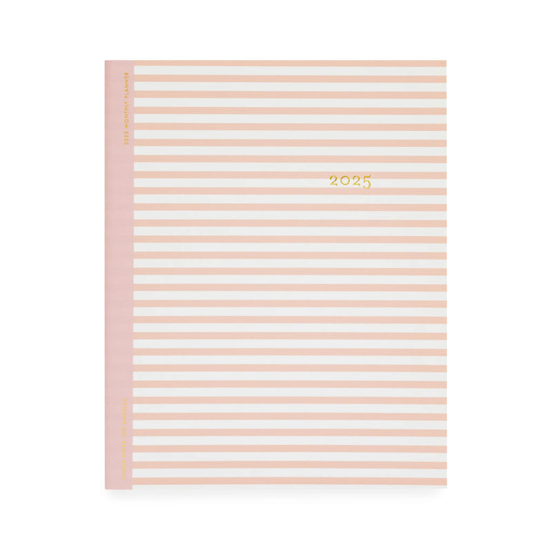 Sugar Paper 2025 Rose Stripe Monthly Planner