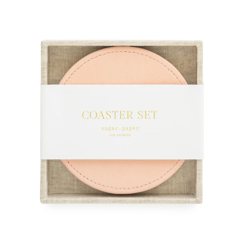 Sugar Paper Coaster Set, Pink