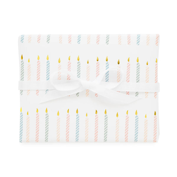 Sugar Paper Gift Wrap Roll, Birthday Candle