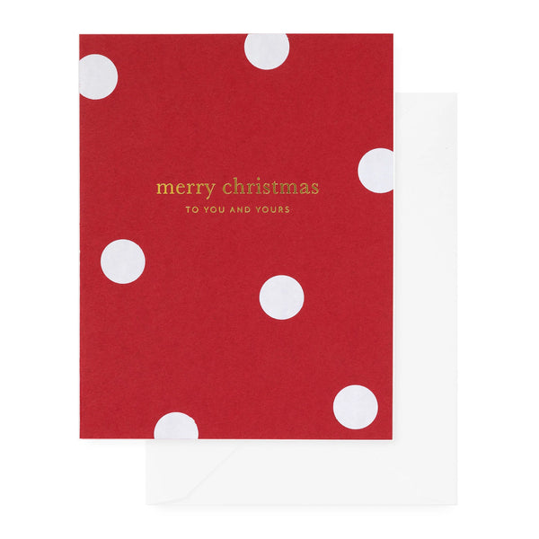 Sugar Paper Merry Christmas Polka Dot, Single Card