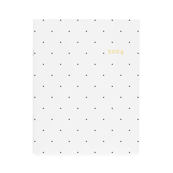 Sugar Paper Monthly Planner, White Swiss Dot, 2024