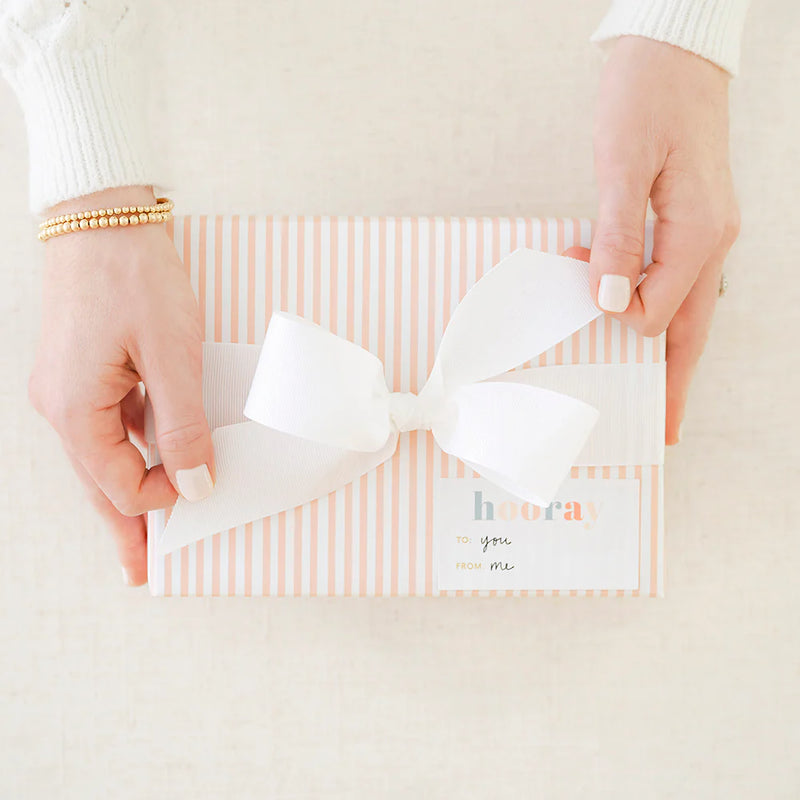 Sugar Paper Rose Painted Stripe, Gift Wrap Roll