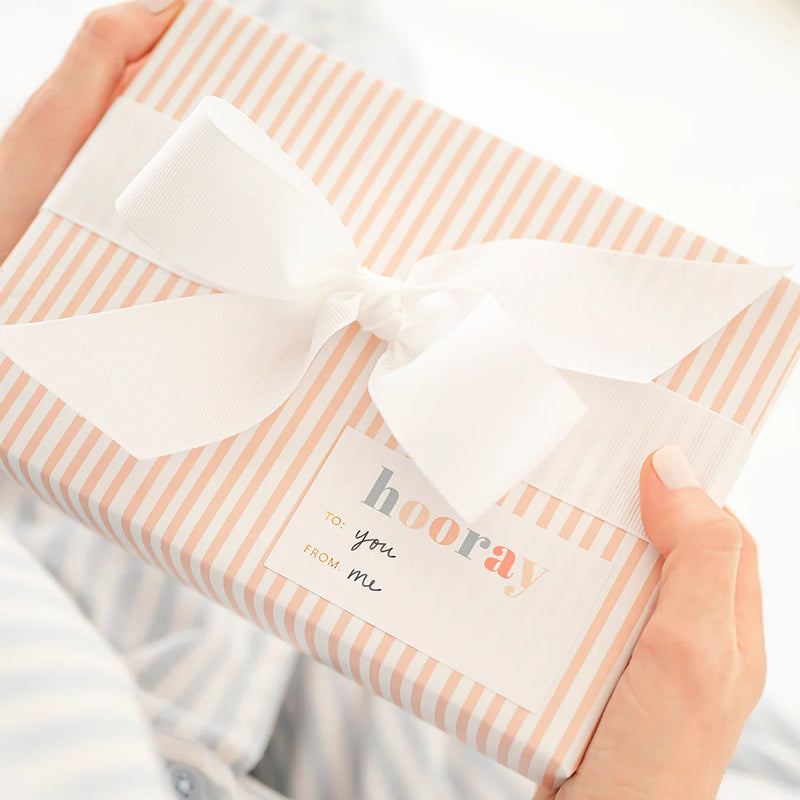 Sugar Paper Rose Painted Stripe, Gift Wrap Roll