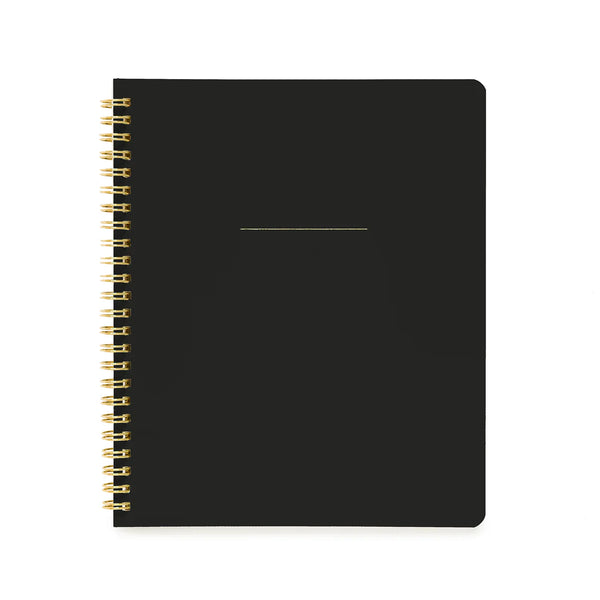 Sugar Paper Spiral Notebook, Black