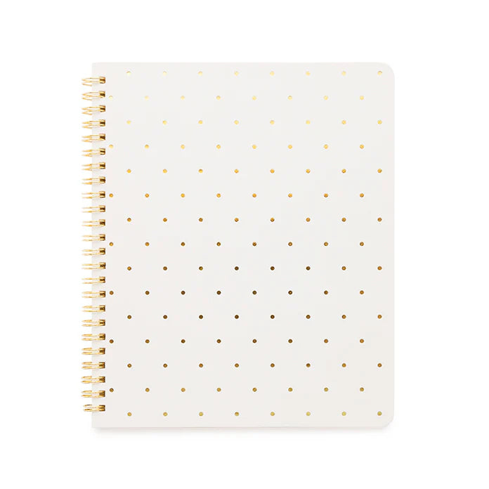 Sugar Paper Spiral Notebook, White Perfect Dot