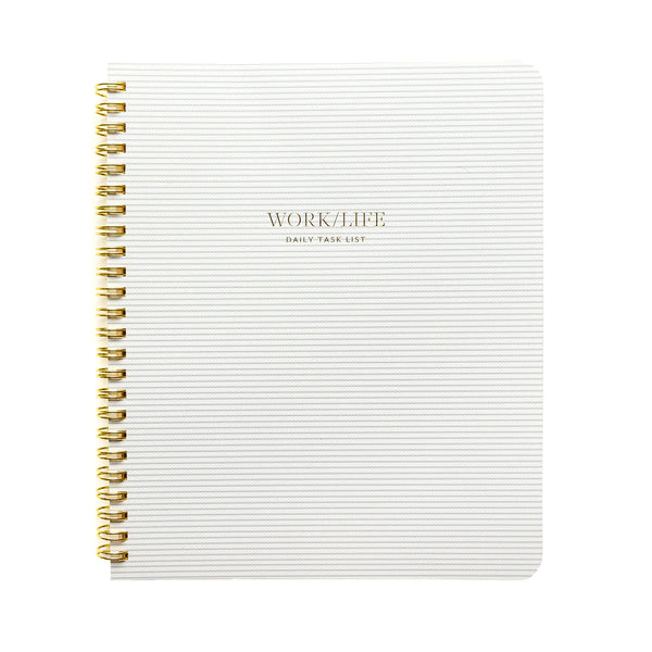 Sugar Paper Work Life Notebook, Grey Stripe
