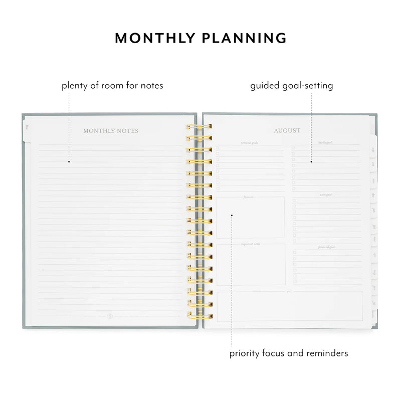 Sugar Paper 2025-2026 Dusty Blue SpiralAcademic Planner