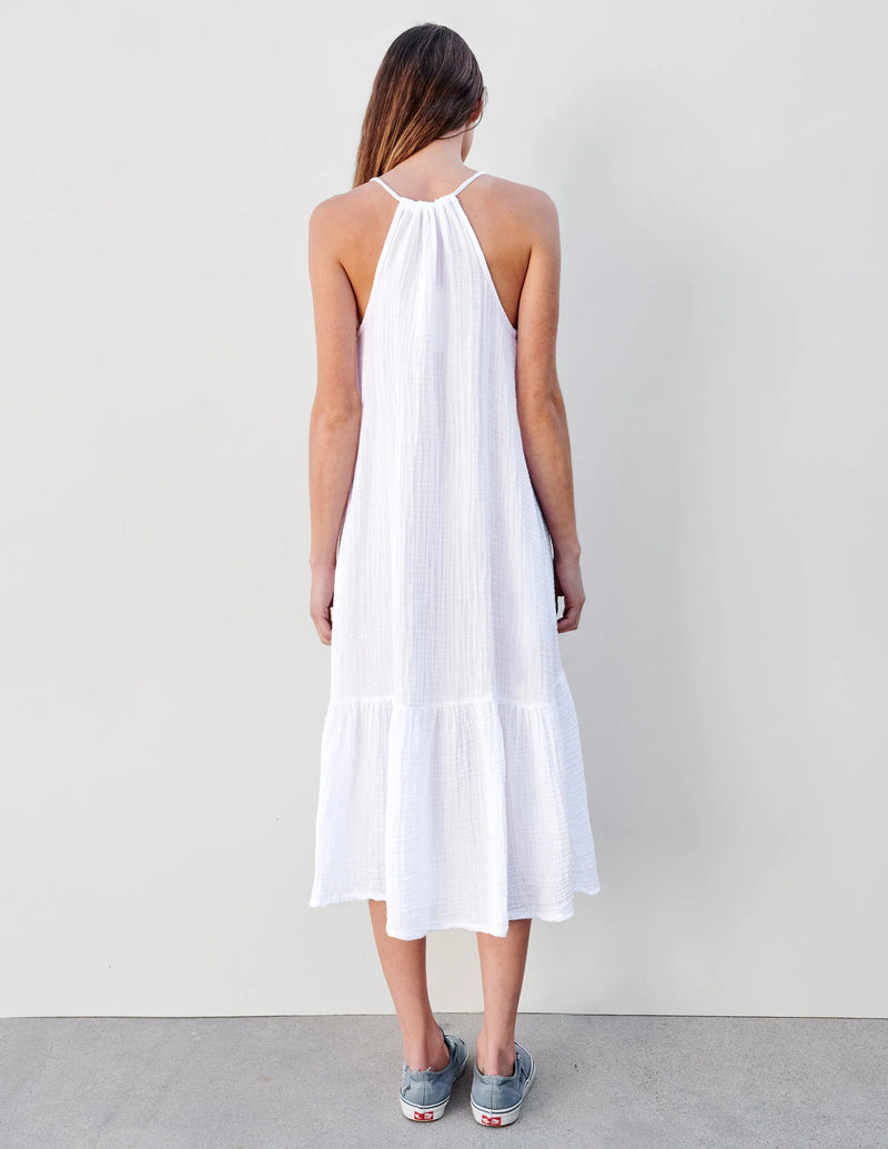 Sundry Maxi Flowy Dress White
