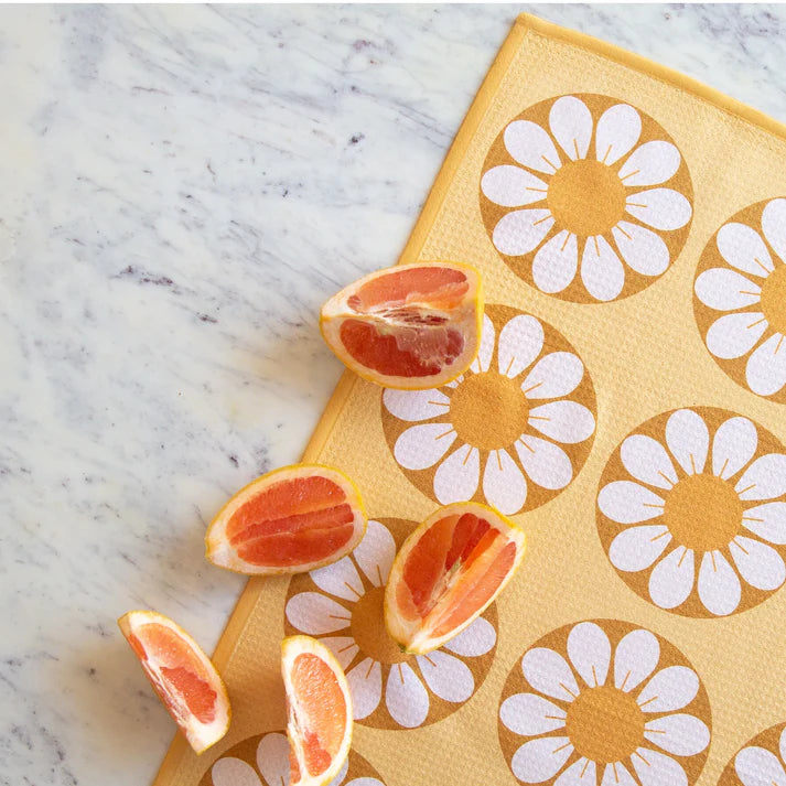 Sunshine Studios Kitchen Towel Retro Flower