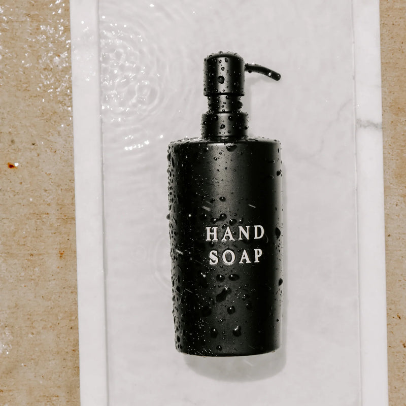 Sweet Water Decor 15oz Black Stoneware Hand Soap Dispenser