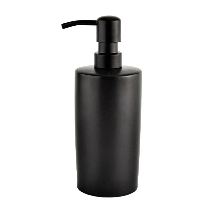 Sweet Water Decor 15oz Black Stoneware Hand Soap Dispenser