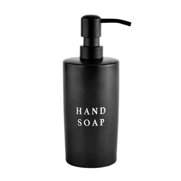 Sweet Water Decor 15oz Black Stoneware Hand Soap Dispenser