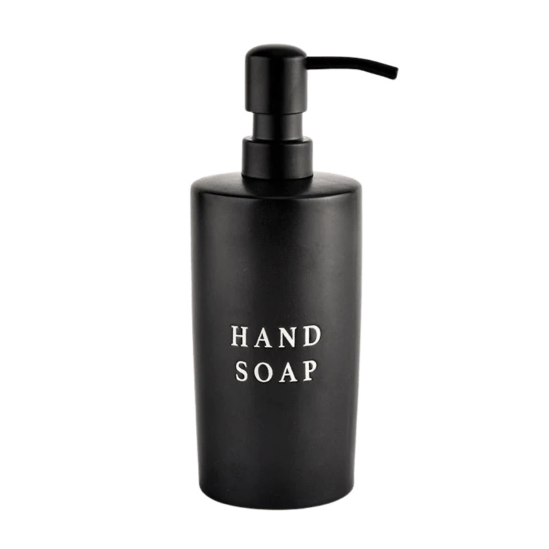 Sweet Water Decor 15oz Black Stoneware Hand Soap Dispenser