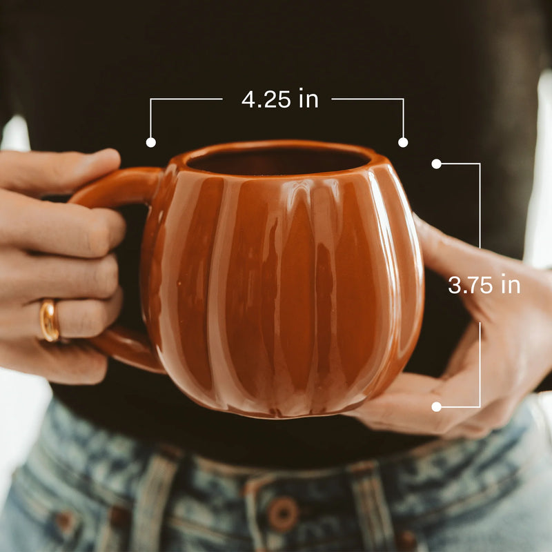 Sweet Water Decor Orange Pumpkin 19oz. Figurine Coffee Mug