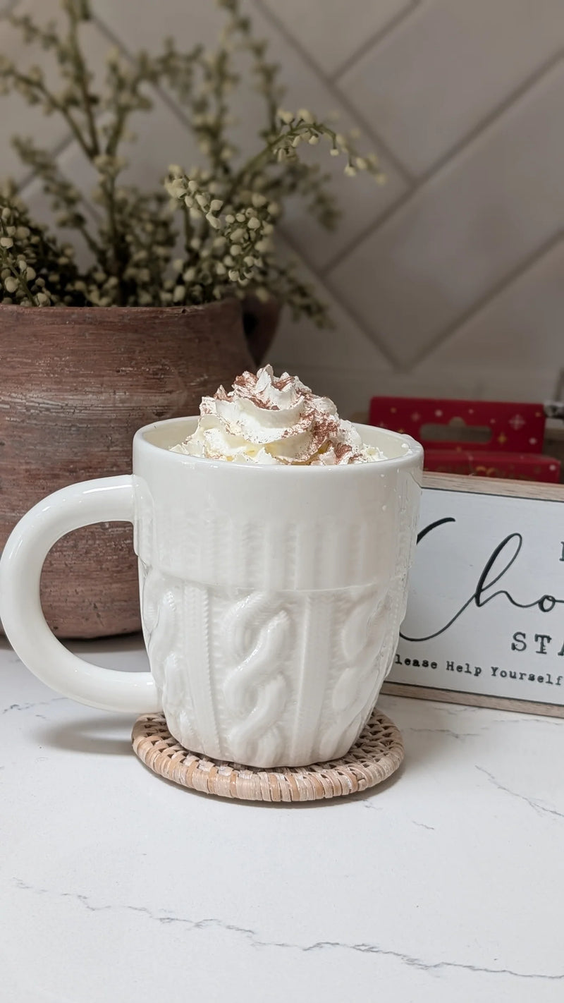 Sweet Water Decor Cream Sweater 18oz. Figurine Coffee Mug