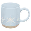 Sweet Water Decor Snowflakes 14oz. Blue Stoneware Coffee Mug